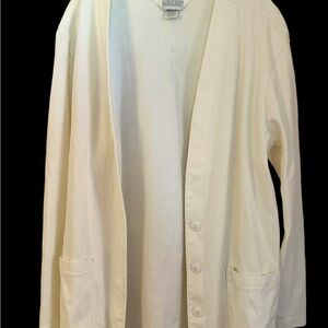 Lands end light jacket white size M